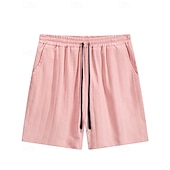 cheap Men&#039;s Tee Sets-Men&#039;s T-shirt Suits 2 Pieces Outfits Tee &amp; Shorts Sleeveless Hooded Summer Plain Fashion Casual 2 Piece Vacation Daily Wear Going out Black Pink White Top Tee for Men