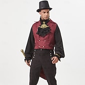 levne Topy-Punk a gotika Viktoria Tarzı Steampunk Kamizelka Vesta Princ Upír Dvouřadé Žakár Pánské Královský předvečer Všech svatých Karneval Výkon LARP Ren Faire Dospělé Vesta Celý rok
