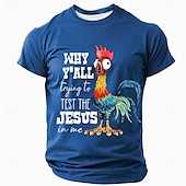 billige T-skjorter med dyreprint-Herre T skjorte Dyr Morsom Crew-hals Klær Grafisk trykk Fest Ferie Kortermet Graphic Mote Kul Daglig