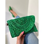 olcso Keresztpántos táskák-női szőtt szalmából készült crossbody táska - boho nyári kuplung állítható vállpánttal strandruhákhoz, üdülőruhákhoz és hétköznapi viseletekhez