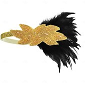olcso Kiegészítők és még sok más-1920-as évek A nagy Gatsby Flapper fejpánt Gyöngyös karkötő Fülbevaló A nagy Gatsby Toll Retro Csillogó glitter Kristály / Strassz Női Farsang Valentin nap Álarcos mulatság Party estélyi viselet