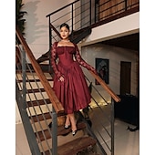 levne Šaty-Retro 50. léta Polední Šaty Plesové šaty Krajka Inspirováno Regency Dámské Karneval Plesová maškaráda Svatební Koktejlový večírek Šaty Dospělé Šaty Celý rok