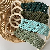 economico Tende macrame e stringa-Anello per asciugamano in crochet boho regalo per la festa della mamma supporto per asciugamano in macramè da cucina anello porta asciugamani in macramè anello per asciugamani da appendere in crochet