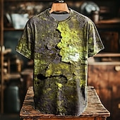 economico Magliette 3D-Per uomo Illusione ottica Maglietta Manica Corta maglietta Stampa 3D Girocollo Camicia Esagerato Designer Feste Streetwear Casuale Blu Marrone Verde Estate Primavera Tutte le stagioni Abbigliamento S