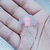 cheap Animal Support &amp; Care-6-Piece Set of Realistic Silicone Jellyfish Aquarium Decoration - bright Fluorescent Floating Jellyfish Simulated Artificial Coral reef Ornament