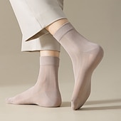 preiswerte Herren Elite Zubehör-Herren 1 Paar Socken Freizeitsocken Schwarz Weiß Farbe Einfarbig Hohl Schule Formell Hochzeit Netz Loch Dünn Sommer Frühling Herbst Ganzjahres Elegant Täglich