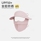 cheap Home Wear-Summer Sunscreen Ice Silk Breathable Mask Anti-ultraviolet Simple Black Glue Brim Eye Protection