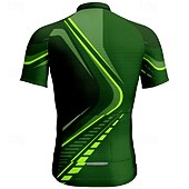 abordables Maillots pour hommes-Homme Maillot de cyclisme Géométrique Manche Courte Cyclisme T-shirt Maillot avec 3 poches arrière VTT Vélo tout terrain Séchage Rapide Design Anatomique Évacuation de l&#039;Humidité Respirant Des sports
