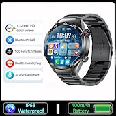 זול שעונים חכמים-שעון חכם IMOSI לגברים 1.52 שיחת Bluetooth מוזיקה ספורט מודד קצב לב סוללה 400mAh תואם עם Android ו-iOS מתנת יום האב