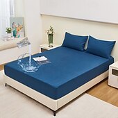 abordables Parures de draps-Protector de matelas imperméable Housse de matelas ajustée Protéger le lit Reine Pleine Roi Housse de lit protectrice douce Draps ajustés respirants confortables Protection à 5 côtés contre les