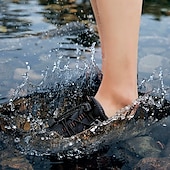 voordelige Herensneakers-Voor heren Sneakers Rivierschoenen Canyoning Casual Dagelijks PU Leder Netstof Ademend Comfortabel Anti-slip Veters Zwart Bruin Groen Zomer Lente