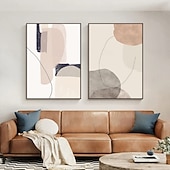 preiswerte Abstrakte Gemälde-Ölgemälde handgemaltes abstraktes Ölgemälde Wabi Sabi Wandkunst 2er-Set beige abstrakte Malerei auf Leinwand ein Paar beige Textur Gemälde Wandkunst neutrale abstrakte Malerei Wandkunst Boho