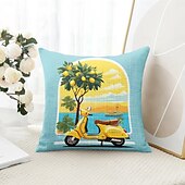abordables Taies d&#039;Oreiller-Housse de coussin décoratif motif fruits d&#039;été 1PC douce carrée pour canapé taie d&#039;oreiller pour chambre salon canapé chaise