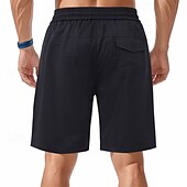 cheap Casual Shorts-Men&#039;s Shorts Summer Shorts Beach Shorts Casual Shorts Pocket Drawstring Elastic Waist Plain Comfort Breathable Short Outdoor Vacation Sport Casual Black White