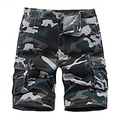 economico Classico-Per uomo Pantaloncini cargo Pantaloncini mimetici Shorts Pantaloncini Estivi Multi-tasche Tasca con Patta Semplice Mimetico Comodità Indossabile Lunghezza al ginocchio All&#039;aperto Sport Quotidiano