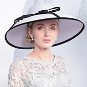 economico Cappelli per feste-cappelli in tessuto spandex cappello a secchiello matrimonio formale elegante con copricapo bowknot