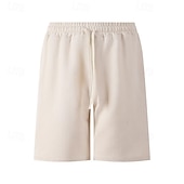 billiga Svett shorts-Herr Atletiska shorts Svett shorts Shorts Sommarshorts Ficka Snörning Elastisk midja Slät Komfort Andningsfunktion Kort Utomhus Sport Klassisk Ledigt Svart Vit