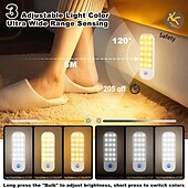 economico luce dell&#039;armadio-1 luce con sensore di movimento, batteria ricaricabile, installazione magnetica, mobiletto per bagno, corridoio, cucina, luce con sensore per camera da letto