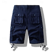 preiswerte Klassiker-Herren Cargo-Shorts Shorts Sommershorts Mehrere Taschen Klappentasche Einfach Komfort tragbar Knielang Outdoor Sport Täglich Mode Lässig Schwarz Gelb