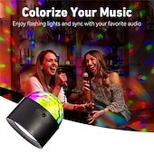 お買い得  装飾ライト-LED ウォールライト スポットライト リモコン付き 3色 デュアルヘッド 小さな魔法のボール 雰囲気ランプ クリエイティブ ナイトランプ レインボー投影 小さな魔法のボール USB 充電 フェスティバル パーティー 雰囲気 装飾ランプ 1個