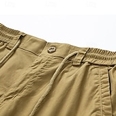 economico Classico-Per uomo Pantaloncini cargo Shorts Pantaloncini Estivi Coulisse Elastico in vita Multi-tasche Semplice Comodità Indossabile Lunghezza al ginocchio All&#039;aperto Sport Quotidiano Moda Casual Nero Blu