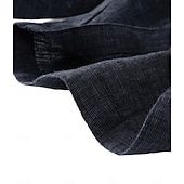baratos Calções Elite Masculinos-Shorts masculino 100% linho liso na altura do joelho, para escritório, uso diário, férias, estilo étnico, azul escuro, inelástico