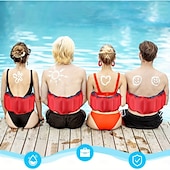cheap Outdoor Activity-1pc Inflatable Swim Belt for Adults - Adjustable Buoyancy Waist Floatation Aid with Buckle &amp; Rope, Red/Blue PVC Pool Training Device for Swimming Beginners &amp; Experts, Portable for Pool, Lake, Ocean