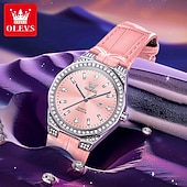 cheap Quartz Watches-OLEVS 5606 Mother's Day Gift for Women's Watch Luxury Original Quartz Watch Waterproof Luminous Diamond Watch Fashion Elegant