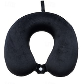 cheap Bedding Accessories-Neck Pillow for Traveling, Upgraded Travel Neck Pillow for Airplane 100% Pure Memory Foam Travel Pillow for Flight Headrest Sleep, Portable Plane Accessories