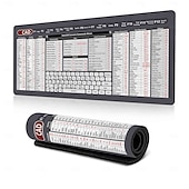 お買い得  家庭用品-Excel チートシート デスクマット、ショートカット付き XL マウスパッド、31.5&quot;x11.8&quot; または 35.4&quot;x15.7&quot;、デスクプロテクター、滑り止め、防水、オフィスワーク &amp;プロフェッショナル向けのゲーム、生産性ギフト &amp;学生