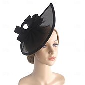 economico Fascinatori-Copricapo fedora di lino matrimonio festa serale tea party corsa dei cavalli cocktail vintage carino con copricapo floreale