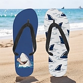 お買い得  グラフィックプリントシューズ-グースデザインとロープ柄のメンズビーチサンダル - ビーチや夏のアクティビティにリラックスしたビーチスタイルを演出します。