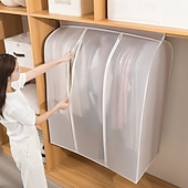 Недорогие Чехол для одежды и крышка-Чехол для одежды от пыли для вешалки, сумка для хранения одежды на молнии, прозрачный защитный чехол для вешалки, органайзер для шкафа с защитой от пыли