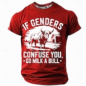 abordables T-shirts amusants pour hommes-Homme Argot drôle T-shirt Manche Courte T-shirt Impression 3D Col ras du cou Chemise Mode Quotidien Occasionnel Rue Occasionnel Quotidien Rouge Bleu Vert Été Printemps Toutes saisons Vêtement Tenue S