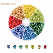 abordables kit para hacer cuentas-Juegos de cuentas esmaltadas en caja de 2 mm, kit de abalorios para hacer pulseras y accesorios de collar.