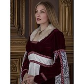 cheap Dresses-Medieval Renaissance Dress Viking Celtic Knight Women&#039;s Viking Royal Halloween Carnival Masquerade Performance LARP Ren Faire Adults&#039; Dress