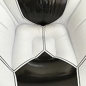 abordables Activité de Plein Air-Fauteuil gonflable en forme de ballon de football, style classique, en PVC, polyvalent, pour l&#039;intérieur &amp;utilisation en extérieur, design unique sur le thème du sport pour la maison &amp;décoration de