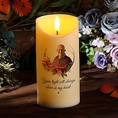 Χαμηλού Κόστους Αναμνηστικό Δώρο-εξατομικευμένο αναμνηστικό κερί led προσαρμοσμένα δώρα συμπάθειας για την απώλεια αγαπημένων προσώπων, κομψό φως ανάμνησης για τη διακόσμηση του υπνοδωματίου του σπιτιού, φόρο τιμής σε αγαπημένα πρόσωπα που πέρασαν