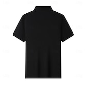 cheap Men&#039;s Elite Polo-Men&#039;s Silk Linen Cotton Business Casual Half Zip Short Sleeve Basic Formal Solid Color Zipper Summer Black Dark Navy Sky Blue Dark Green Gray