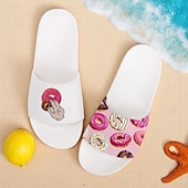 abordables Sandales de Vacances-Sandales à enfiler pour homme, motif flamant rose et motif coloré – style décontracté et amusant pour la plage, la piscine et les vacances d&#039;été