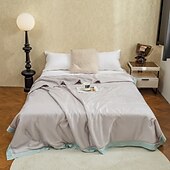 billiga Elitkollektion-Kylande Täcke Comforter Andningsbar Tencel Lyocell Fiber Täcke Drottning Kylande Filt för Varm Sömnare Lätt Duvet för Sommar Grön Rosa