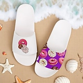 abordables Sandales de Vacances-Sandales à enfiler pour homme, motif flamant rose et motif coloré – style décontracté et amusant pour la plage, la piscine et les vacances d&#039;été