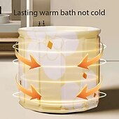 お買い得  プール、ホットタブ＆用品-耐久性のあるPVCインフレータブル全身浸漬ポータブル折りたたみ浴槽、簡単なセットアップ、家庭用および屋外用、オールシーズン