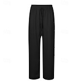 abordables pierna ancha y cintura alta-Mujer pantalones Pantalones Casual Longitud total Cintura Media Plano Hebilla Diseño de cordón elástico Al Aire Libre Cómodo Festivos Ropa Cotidiana Fin de semana Rojo oscuro Magenta Verde oscuro Gris