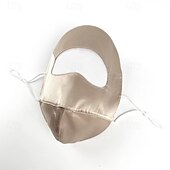 economico Abbigliamento da casa-Maschera in seta traspirante fresca con protezione solare anti-UV maschera in seta morbida antipolvere double-face in seta di gelso