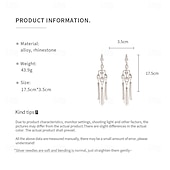 abordables Boucles d&#039;oreilles-Argent Zircon Boucle d&#039;Oreille Créoles Le style rétro Géométrique Goutte ancien Mode Des boucles d&#039;oreilles Bijoux Argent Pour Mariage Soirée Fiançailles Bal de promo 1 Paire
