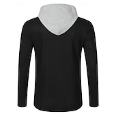 preiswerte Herrenjacken &amp; Herrenmäntel-Herren Leichte Jacke Sommerjacke Hemdjacke übergangsjacke Urlaub Täglich Warm Tasche Frühling &amp; Herbst Farbblock Mode Klassisch Mit Kapuze Regulär Schwarz Weiß Königliches Blau Khaki Grau Jacken