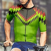 levne Pánské dresy-Pánské Cyklodres Krátký rukáv Kolo Tričko Dres se 3 zadními kapsami Horská cyklistika Prodyšné Rychleschnoucí Anatomický design Odvod Žlutá Červená Modrá Sportovní Oblečení