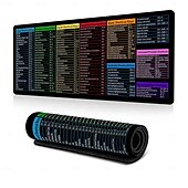 お買い得  家庭用品-Excel チートシート デスクマット、ショートカット付き XL マウスパッド、31.5&quot;x11.8&quot; または 35.4&quot;x15.7&quot;、デスクプロテクター、滑り止め、防水、オフィスワーク &amp;プロフェッショナル向けのゲーム、生産性ギフト &amp;学生