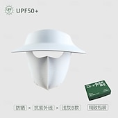 cheap Home Wear-Summer Sunscreen Ice Silk Breathable Mask Anti-ultraviolet Simple Black Glue Brim Eye Protection